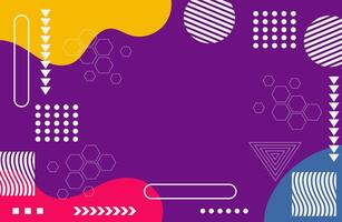 Bold Graphic Background Featuring Dynamic Shapes and Retro Aesthetic Ornaments vector