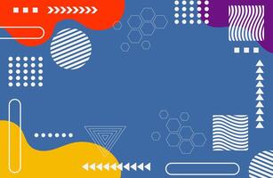 Graphic Art Design with Wavy Lines and Bright Colorful Geometric Ornaments vector