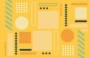 Geometric Ornaments in Memphis Style Art for Background Design vector