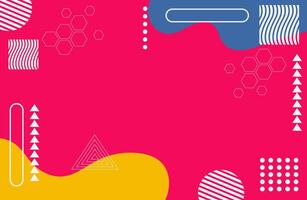 Symmetrical and Asymmetrical Geometric Patterns in Bold Vibrant Abstract Background vector