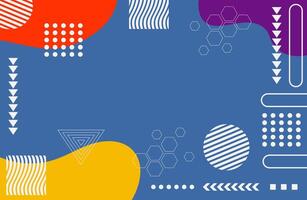 Fun Layout Background with Stylish Ornaments and Colorful Contemporary Abstract Shapes vector