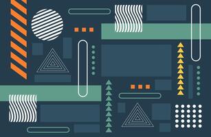 Creative Abstract Memphis Structure Arrangement vector