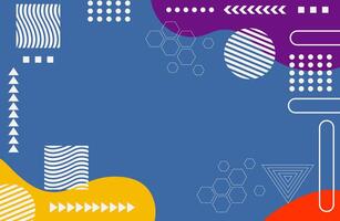 Contemporary Abstract Art with Color Block Design and Dynamic Patterned Shapes vector