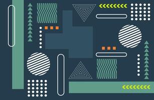 Vibrant Composition of Geometric Elements and Forms vector