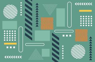 Asymmetric Geometric Theme in Retro Memphis Style vector