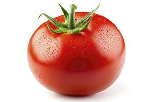 A single tomato on a white background photo