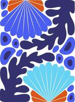 Seashell Summer Abstract Backround vector