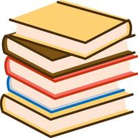 Stack of Books Simple Outline vector