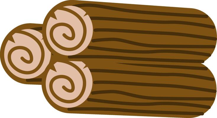 Stacked Logs Cartoon Image