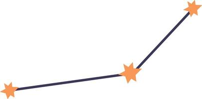 Star Constellation with Lines Icon vector