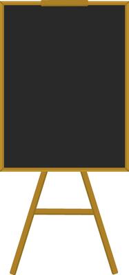 Empty Blackboard Easel