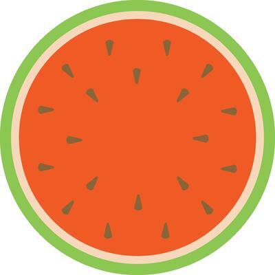 Geometic Watermelon Slice Food