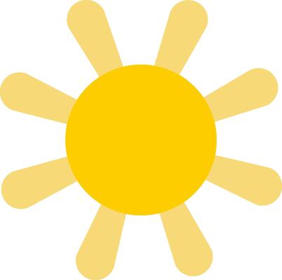 Geometic Sun Cartoon Image