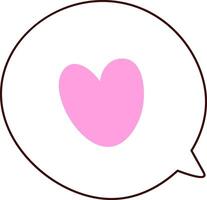 Bubble Heart Simple Message vector