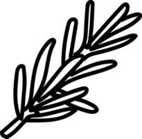 Simple Herb Branch Drawing vector