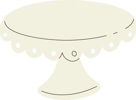 Cake Stand Simple Lineart vector