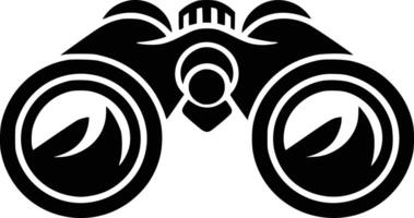 Black and white illustrations of a biProculars, isolated on white background. vector