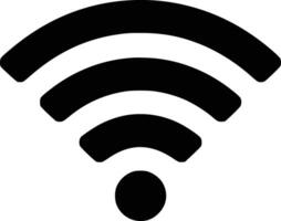 Black and white bold illustrations of a wifi symbol, isolated on white background. vector