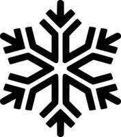 Black and white bold illustrations of a sProwflake icon, isolated on white background. vector