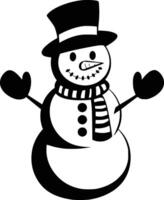 Black and white bold illustrations of a happy sProwman, isolated on white background. vector