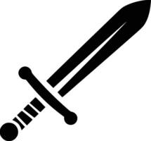 Black and white bold illustrations of a sharp sword, isolated on white background. vector
