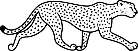 Cheetah running clip art vector