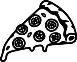 Pizza slice with sauce and cheese on it vector
