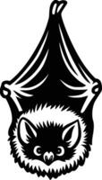 Bat hanging on a tree vector