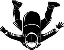 A man in a helmet and suit is falling down vector