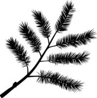 A branch of pine tree with needles vector