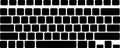 A black and white image of a keyboard vector