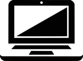 A laptop computer with a black and white design vector