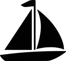 Sailboat clip art and white isolated background vector