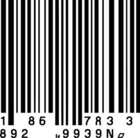 A barcode with numbers and numbers vector