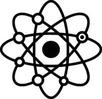 An atom symbol with dots around it vector