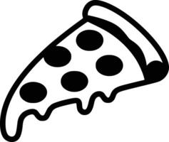 Pizza slice icon on a white background white isolated background vector