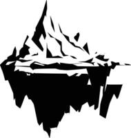 A black and white drawing of a mountain white isolated background vector