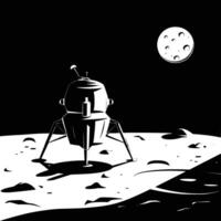 An astronaut on the moon with a moon in the background white isolated background vector