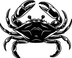 A black and white crab on a white background vector