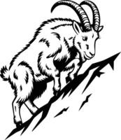 Goat on the mountain vector