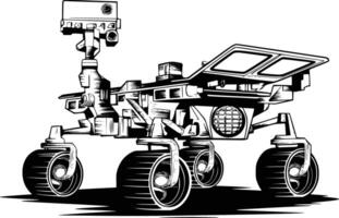An illustration of a rover on a white background white isolated background vector