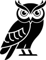 An owl is standing on its hind legs and isolated background vector