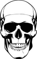 A skull with a bandage on its head vector