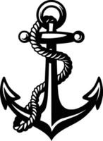 anchor with rope on a white background and isolated background vector