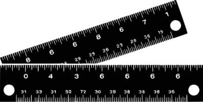 Two rulers on a white background vector