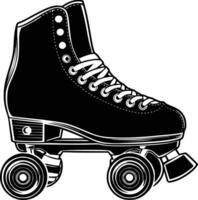Roller skate silhoutte and isolated background vector