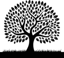 Tree silhouette silhoutte and isolated background vector