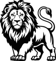 Lion standing on a white background and isolated background vector