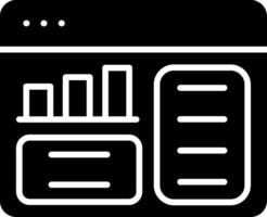 Dashboard data Stats Glyph vector