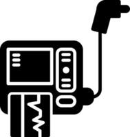 Spirometry Lung Function Test Glyph vector